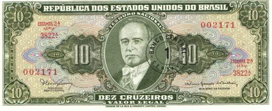 1 Centavo auf 10 Cruzeiros